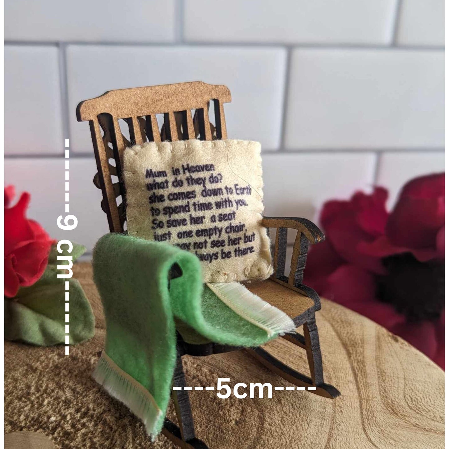 Dad in Heaven memorial decoration empty rocking chair to remember Dad Father gift for loss sympathy gift personalised reserved chair .