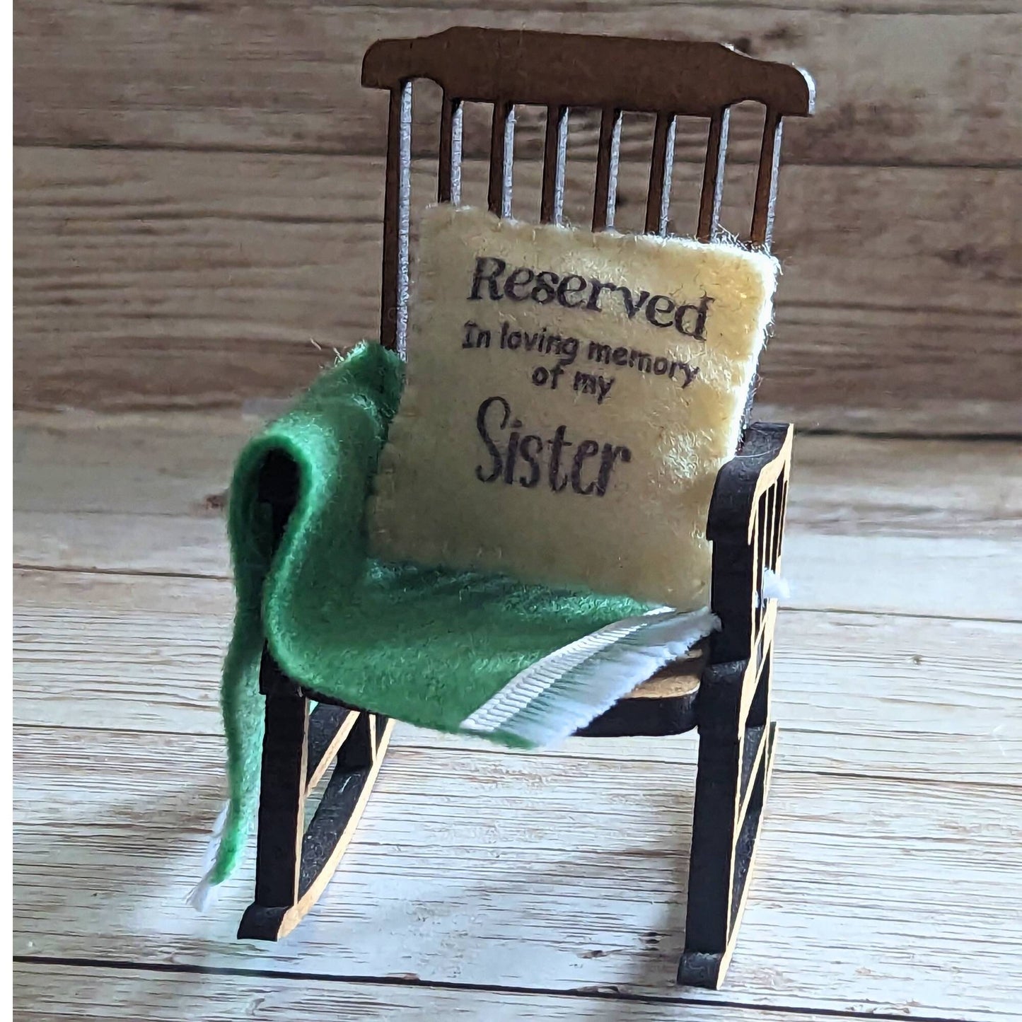 Reserved in memory of  Sister memorial , empty rocking chair , add a name ,gift for the loss of sister ,sympathy gift ,condolence gift