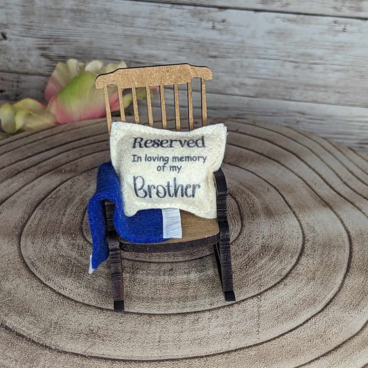 Reserved in memory of brother save a seat chair for the loss of a brother thoughtful gift for grief  sympathy gift condolence gift