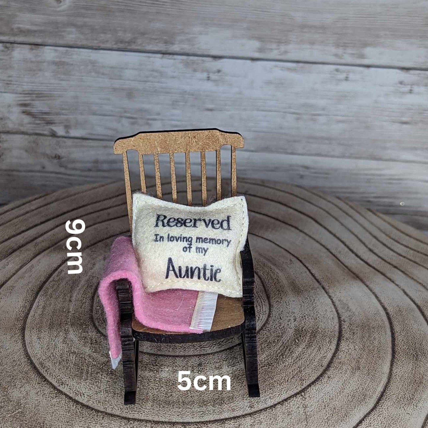 Reserved in memory of Auntie memorial , empty rocking chair , add a name ,gift for the loss of sister ,sympathy gift ,condolence gift