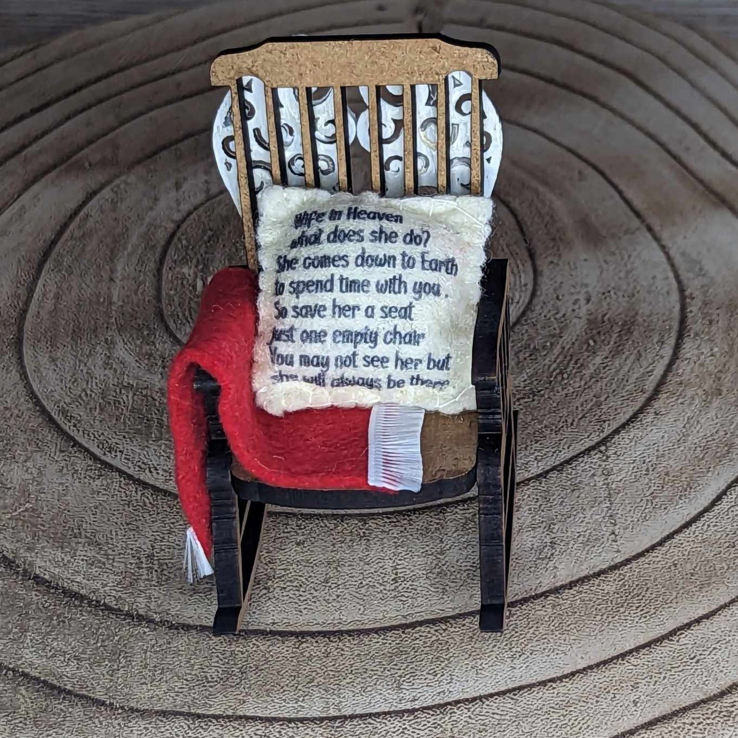 Remembrance Rocking Chair for Loss of Wife, Sympathy Gift, Memorial Decoration, In Loving Memory, Wife in Heaven