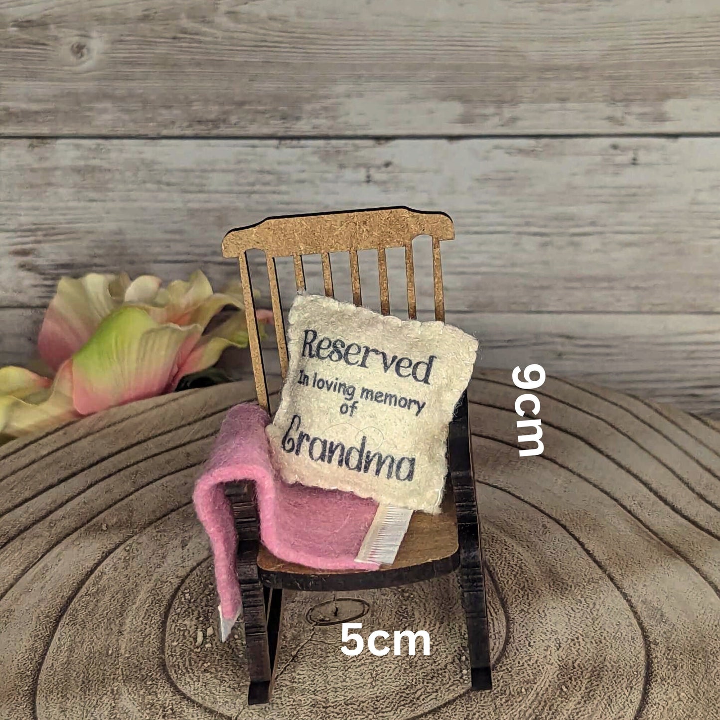 Reserved for Grandma Memorial Empty Rocking Chair, Thoughtful Gift for Loss of Granny , Save a Seat, Grief Remembrance