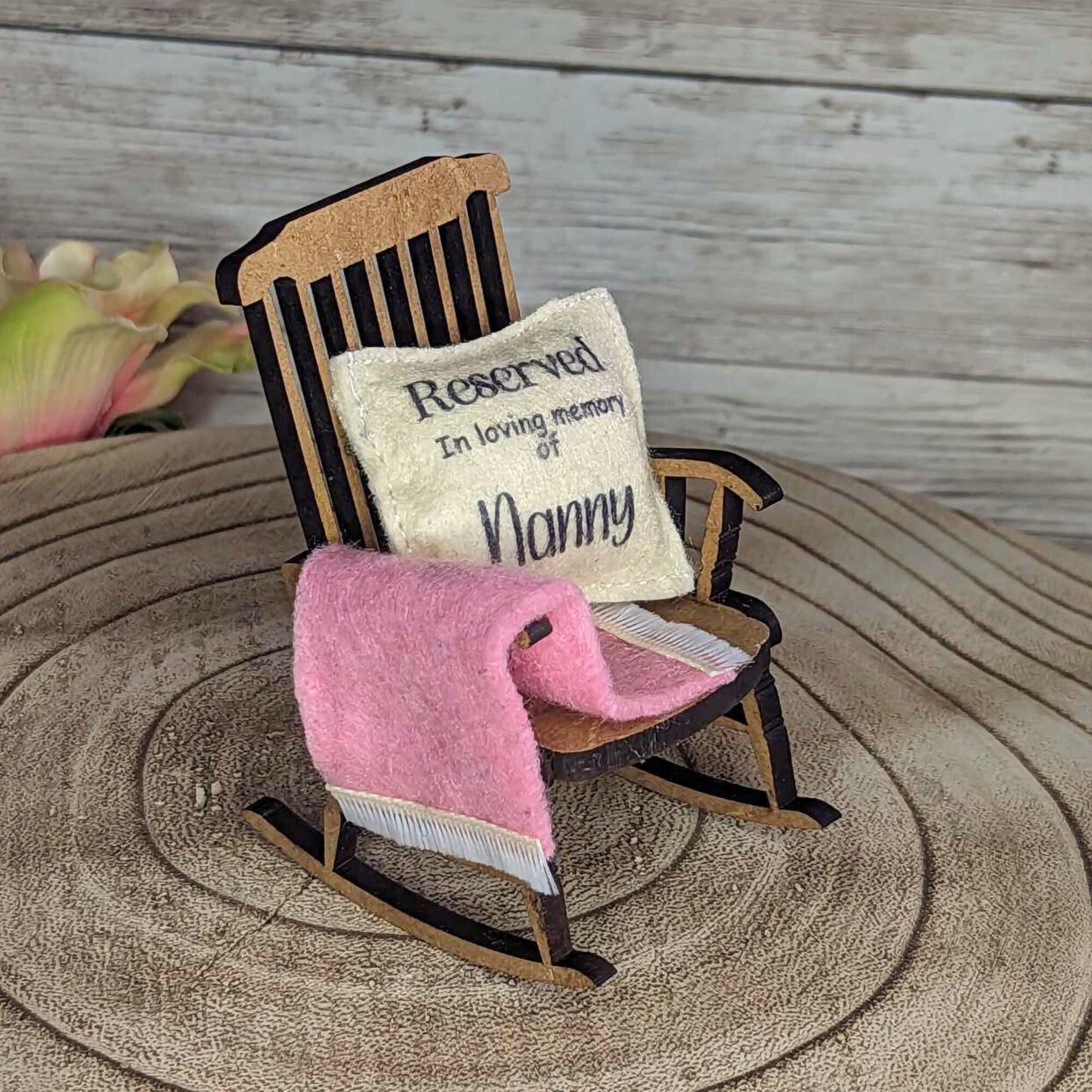 Reserved for Grandma Memorial Empty Rocking Chair, Thoughtful Gift for Loss of Granny , Save a Seat, Grief Remembrance