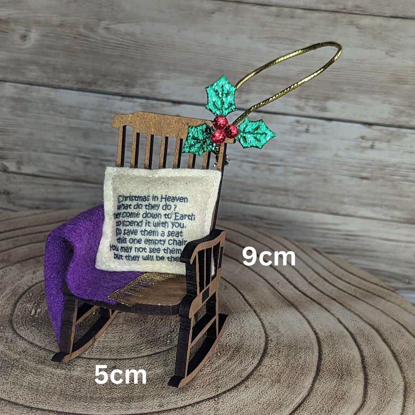 Christmas in Heaven Rocking Chair Ornament, Empty Chair Loved One in Heaven, Remembrance Christmas sympathy gift