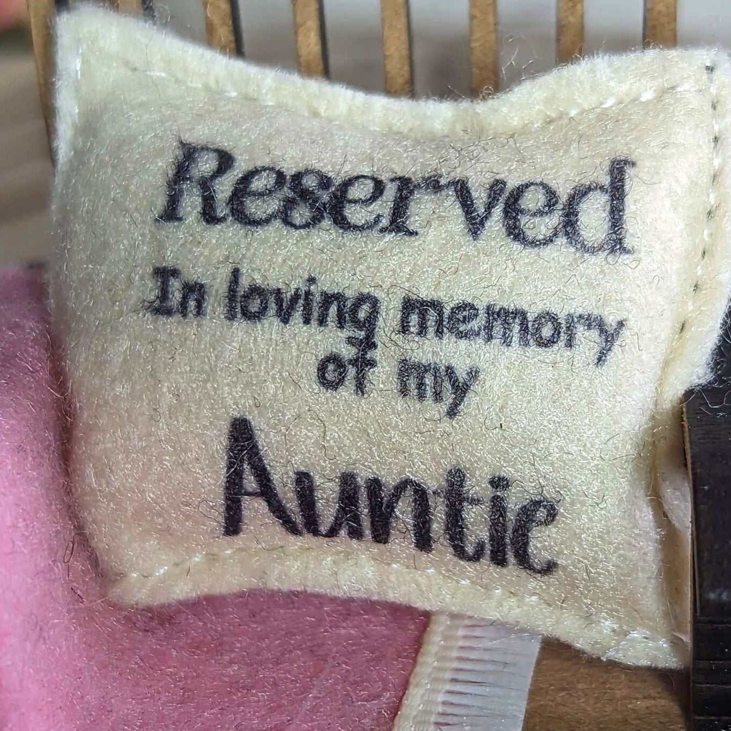 Reserved in memory of Auntie memorial , empty rocking chair , add a name ,gift for the loss of sister ,sympathy gift ,condolence gift