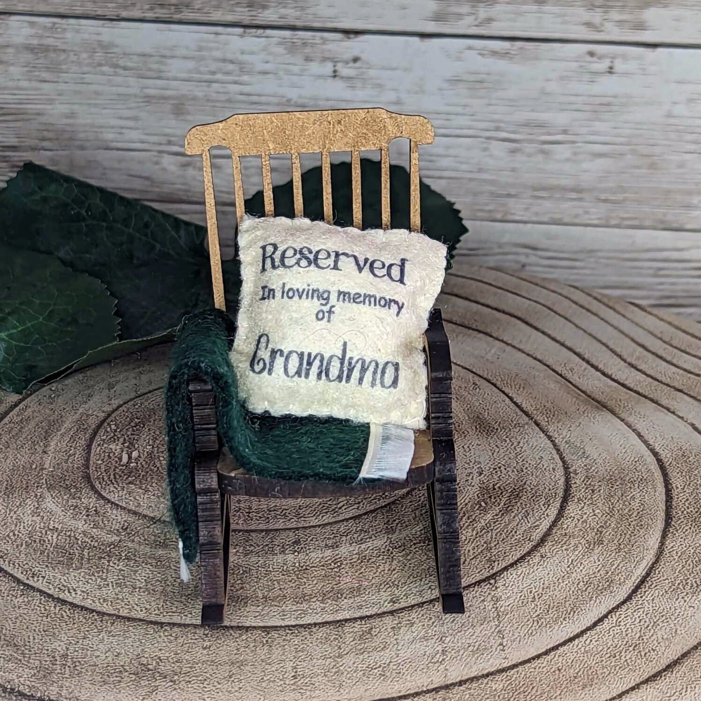 Reserved for Grandma Memorial Empty Rocking Chair, Thoughtful Gift for Loss of Granny , Save a Seat, Grief Remembrance