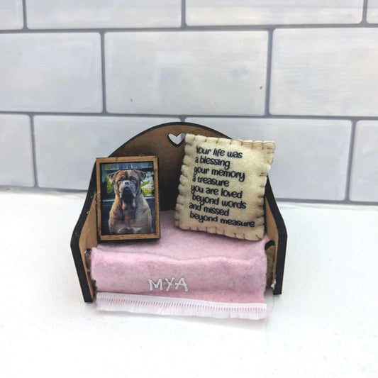 Pet Loss present  Gift Remembrance Gift Personalized keepsake  Memorial Pet bed ornament  pet loss gift