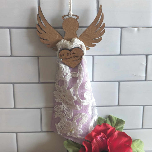 Angel memorial ornament kit | personalized fabric angel | personalized fabric Angel| keepsake craft kit made from loved ones clothes.