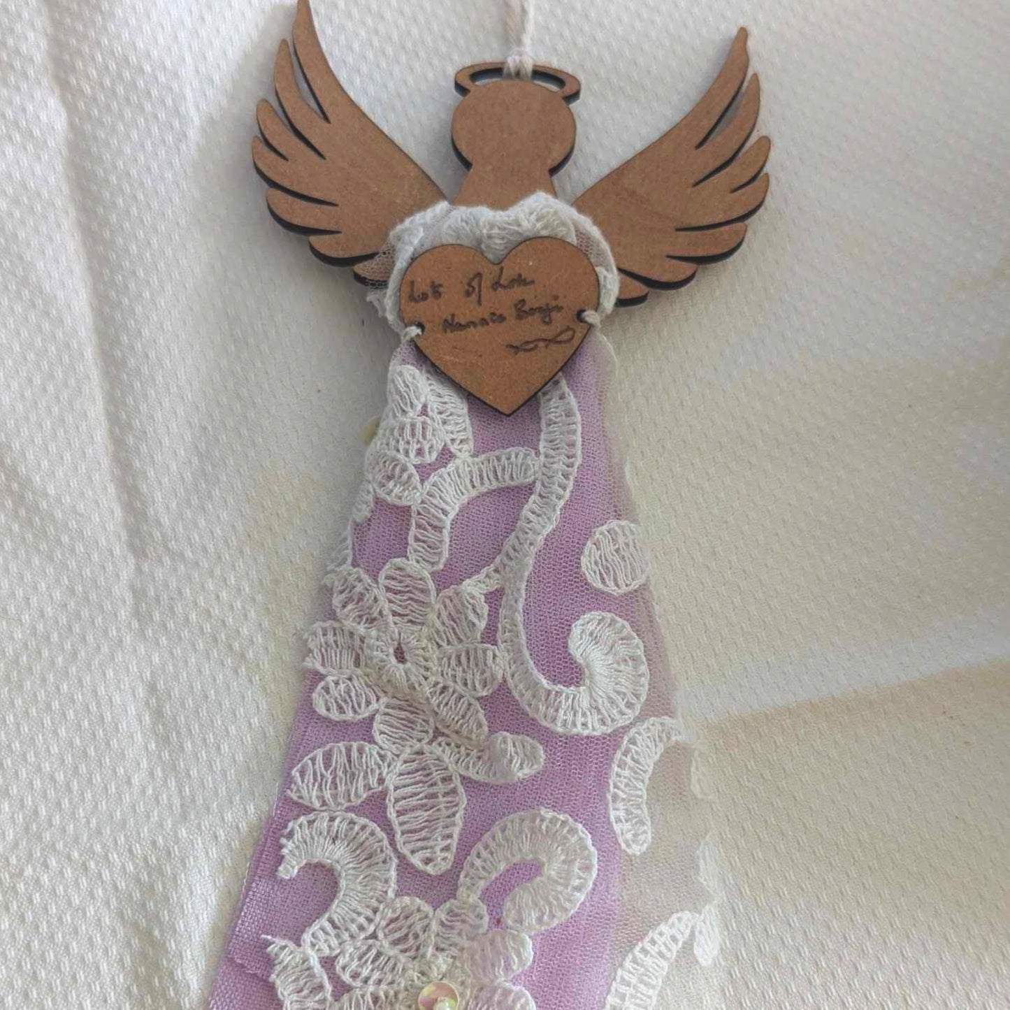 Angel memorial ornament kit | personalized fabric angel | personalized fabric Angel| keepsake craft kit made from loved ones clothes.